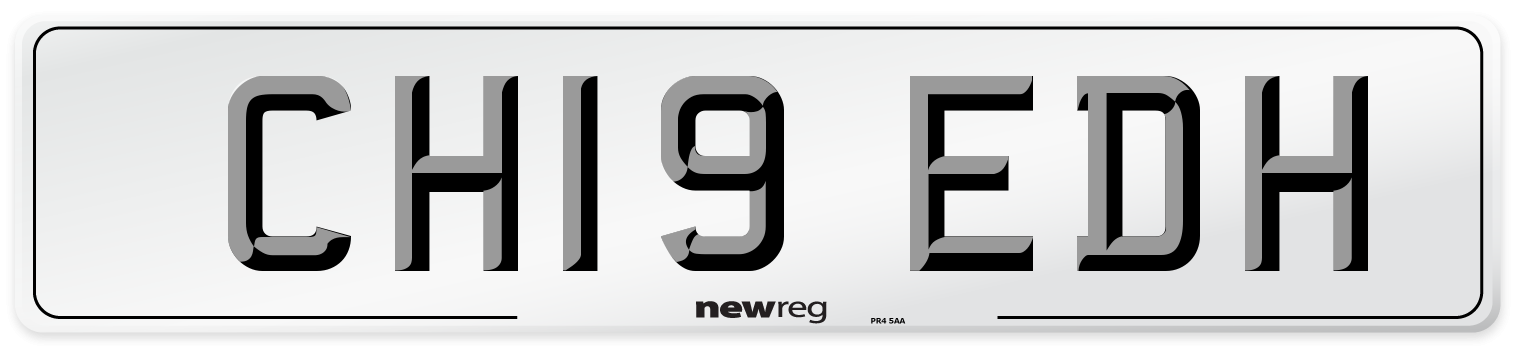 CH19 EDH Number Plate from New Reg